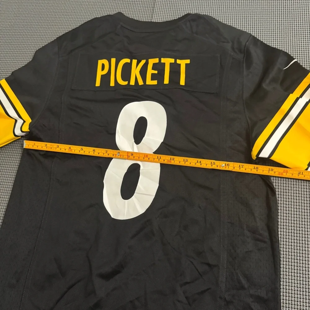 Nike Pittsburgh Steelers Kenny Pickett 8 Jersey Black Mens Small NFL On Field